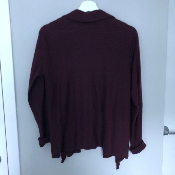 BP Cardigan Sweater Dark Red Soft Cozy Maroon Wine Open Front Burgundy Medium - Picture 6 of 6